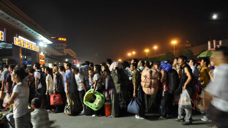 2010 中国横断列車旅と世界遺産巡り 四日目 西安③ 上海行Ｚ９４ ９時間遅延